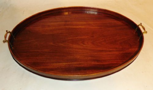 Large Georgian Mahogany Oval Tray. Circa 1790