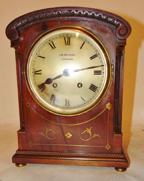 Edwardian Mahogany Cased Bracket Clock Circa 1900