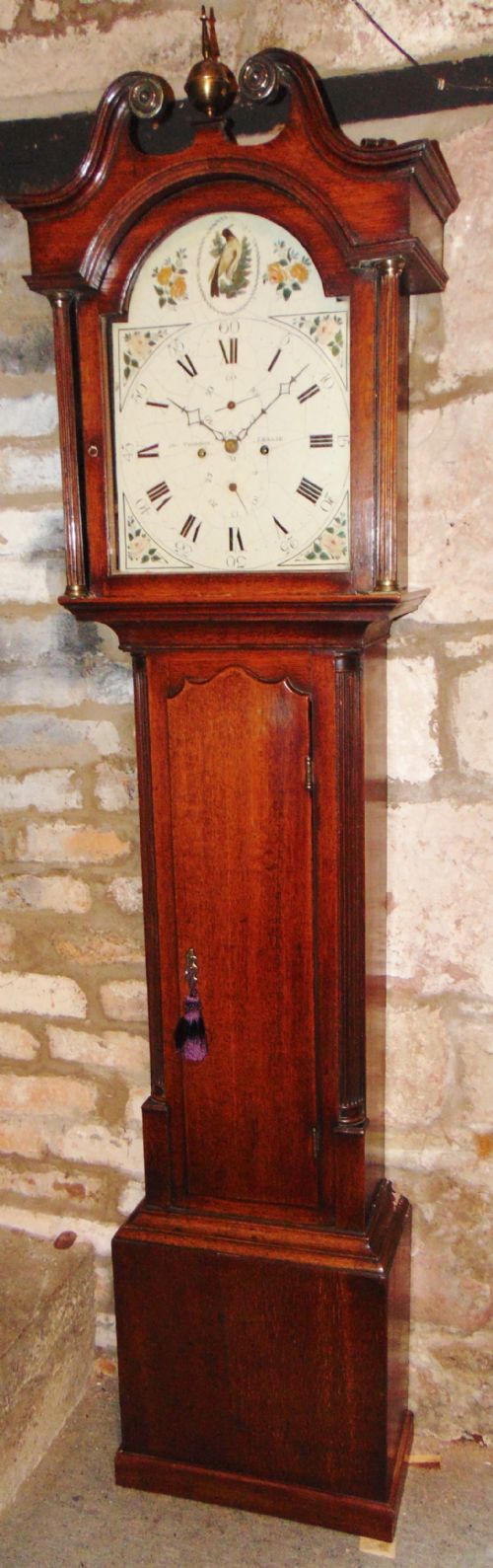 Scottish Oak Grandfather Clock. Circa 1790