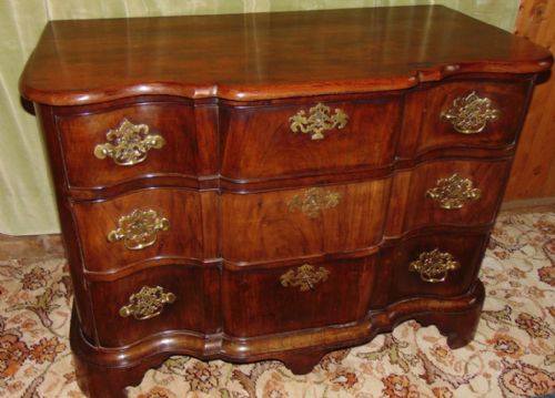 Dutch Walnut Serpentine Chest Circa 1760