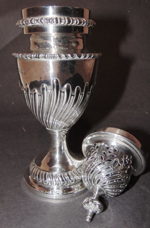 Large Victorian Silver Sugar Sifter. 1887