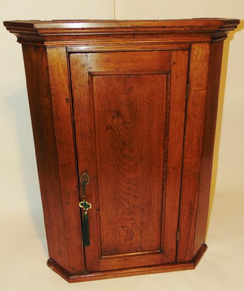 Georgian Chestnut Hanging Corner Cabinet Circa 1780