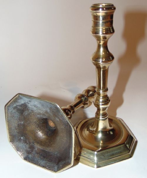 Pair Georgian Brass Candlesticks Circa 1770