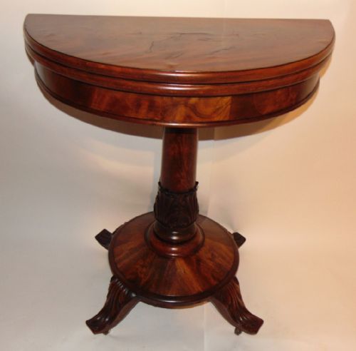 French Charles X Mahogany Card Table. Circa 1830