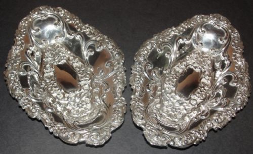 Pair Victorian Silver Dishes. 1897