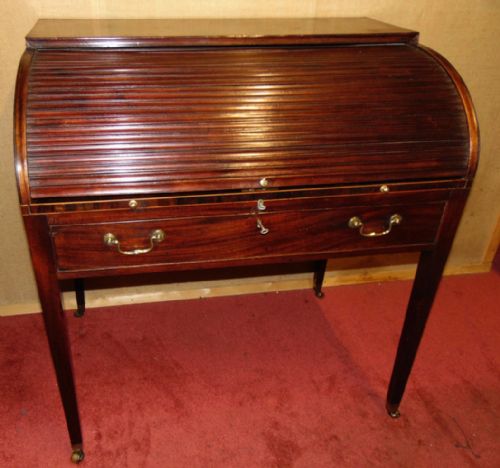 Georgian Mahogany Tambour Desk. Circa 1770