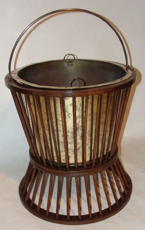 Georgian Oak Spindle Sided Bucket. Circa 1800