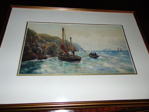 Watercolour May Isle by David Martin Circa 1900