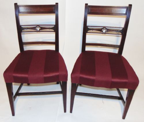 Pair Georgian Mahogany Chairs Circa 1800