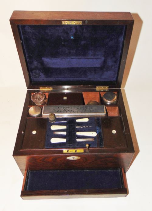 Regency Rosewood Vanity Box. Circa 1830
