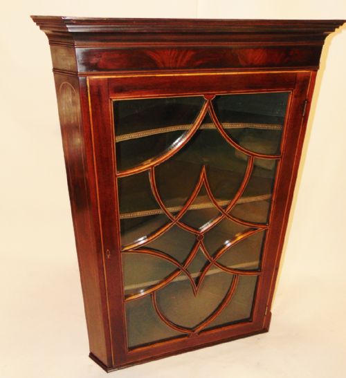 Scottish Sheraton Mahogany Corner Cabinet Circa 1795