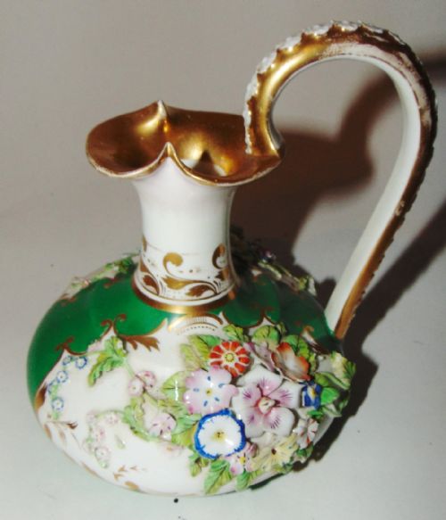 Bloor Derby Encrusted Jug. Circa 1825
