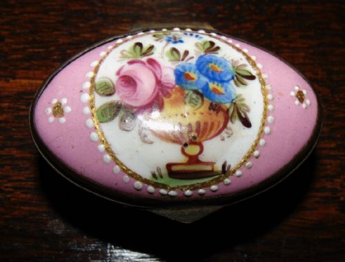 Georgian Battersea Enamel Patch Box. Circa 1770