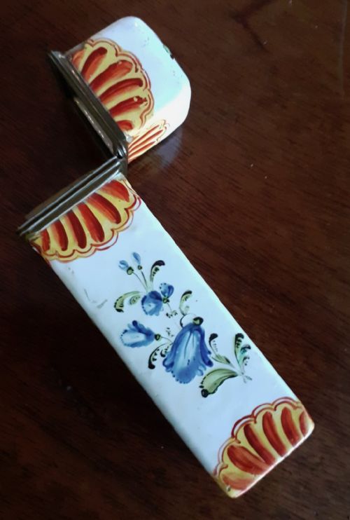 Georgian Battersea Enamel Etui Case Circa 1770