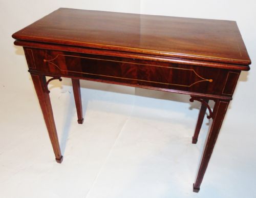 Scottish Georgian Mahogany Card Table. Circa 1790