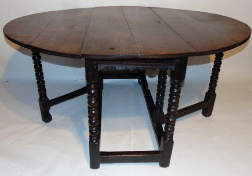 Early Oak Gateleg Dining Table Circa 1670