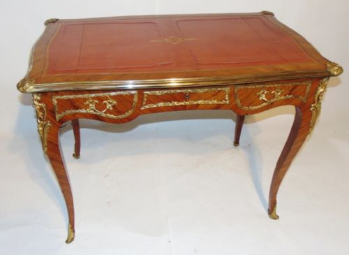 French Kingwood & Ormolu Bureau Plat Circa 1880