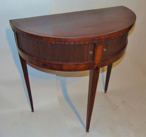 Dutch Half Round Mahogany Side Table. Circa 1780