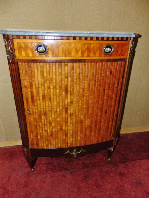 Dutch Kingwood and Mahogany Bow Front Side Cabinet Circa 1795