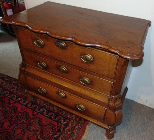 Small Dutch Oak Bombe Chest Circa 1780