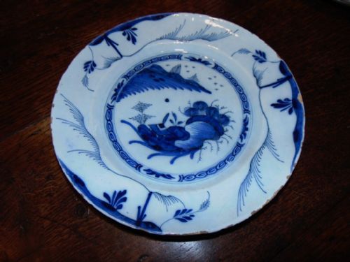 18th Century Bristol Delft Dish Circa 1760