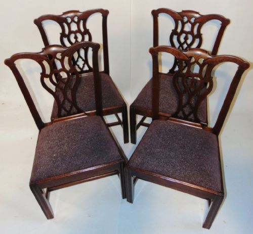 Set 4 Georgian Mahogany Chairs Circa 1765