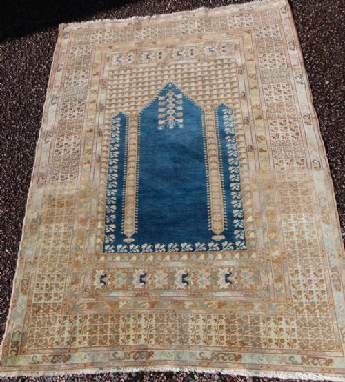 Antique Turkish Panderma Prayer Rug Circa 1900