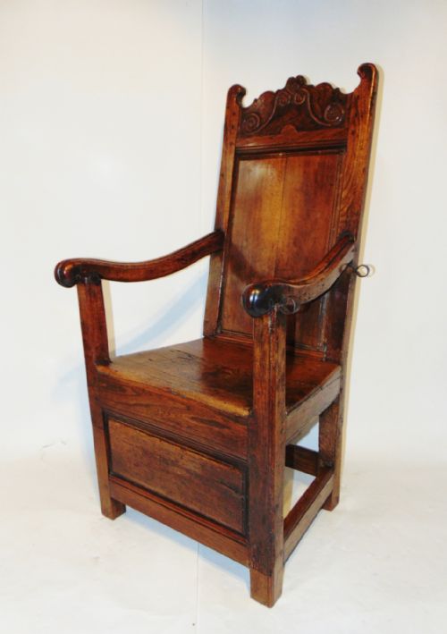 French Louis Xiv Cherrywood Armchair. Circa 1680