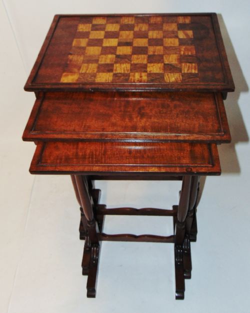 Georgian Mahogany Nest of Three Tables. Circa 1820