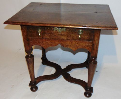 Queen Anne Oak Side Table Circa 1720
