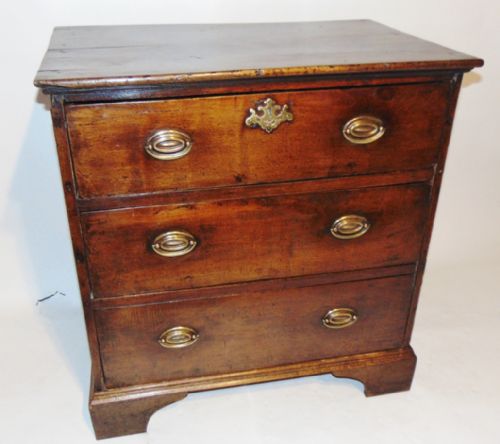 Small Georgian Solid Walnut Chest Circa 1760