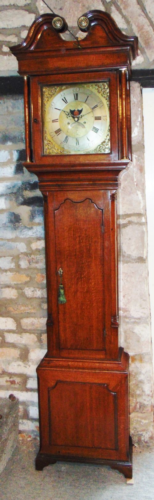 Georgian Oak Longcase Clock Circa 1760