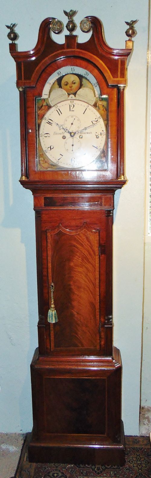 Late Georgian Mahogany Longcase Clock. 3 Train Movement. Circa 1835