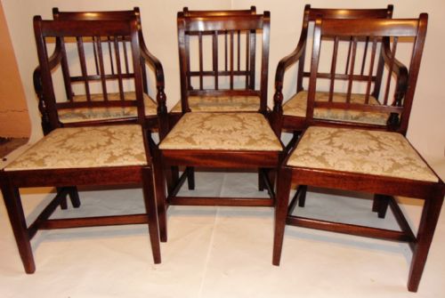 Set 6 Georgian Mahogany Dining Chairs Circa 1800