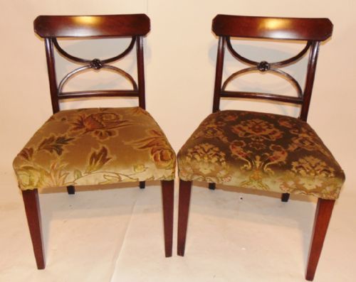Pair Georgian Mahogany Chairs. Circa 1800