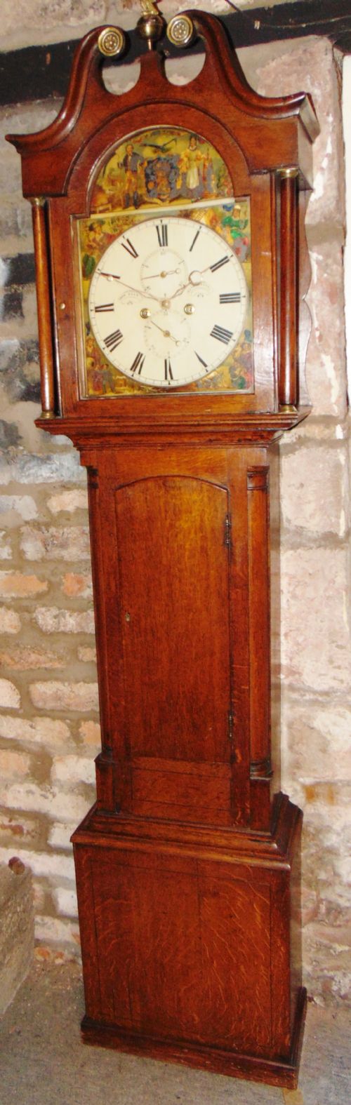 Scottish Georgian Oak Longcase Clock Circa 1820