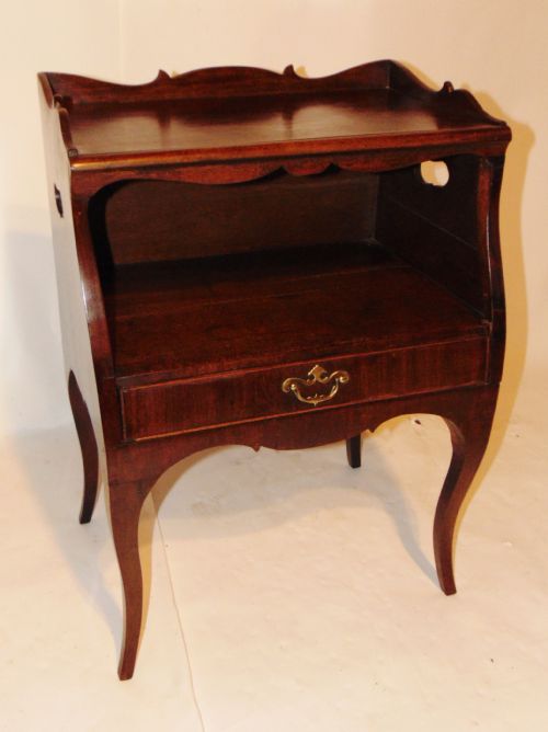 Dutch Mahogany Open Bedside Cabinet Circa 1785