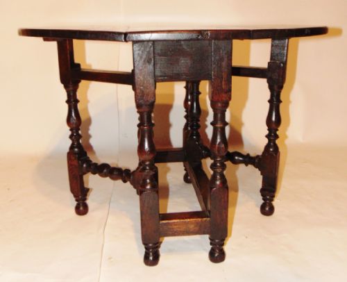Baby Antique Oak Gateleg Table. Circa 1880