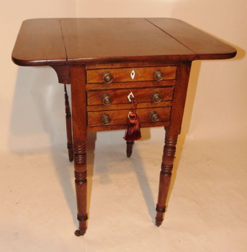 Georgian Mahogany Pembroke Work Table. Circa 1825