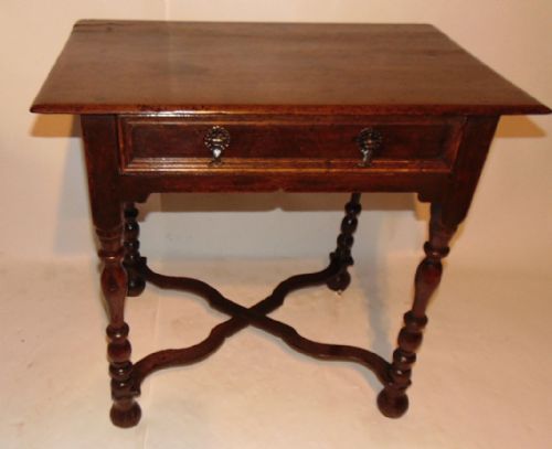 William & Mary Oak Side Table Circa 1690