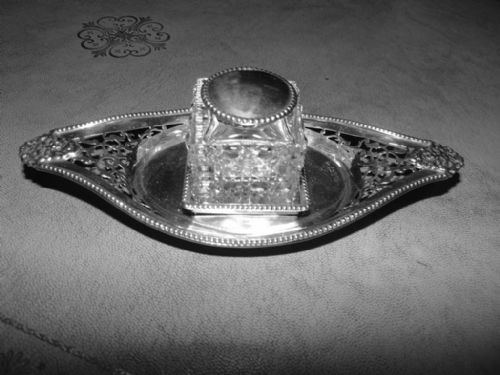 Edwardian Chester Silver Inkstand 1901