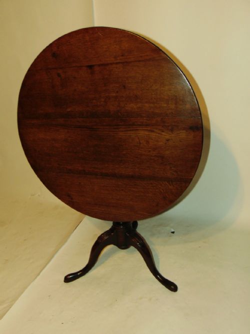 Georgian Oak Birdcage Tripod Table Circa 1775