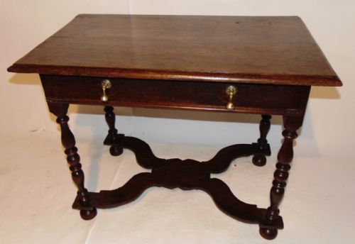 William and Mary Oak Side Table Circa 1690