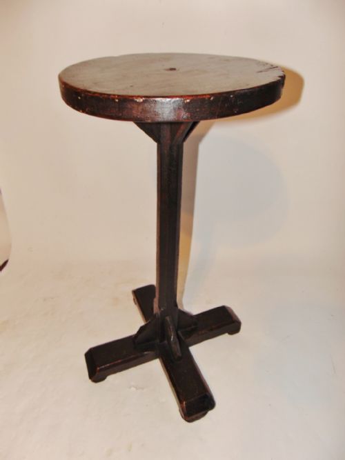 Country Made Stained Pine Candlestand Circa 1790