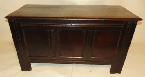 Early Oak Paneled Coffer Circa 1695