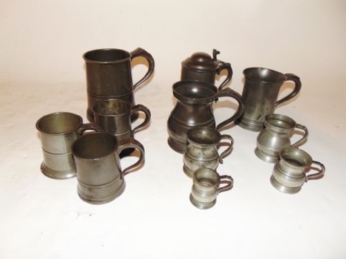 Collection Georgian Pewter Circa 1820