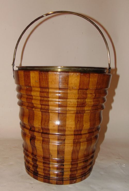 Dutch Stripy Coopered Bucket Circa 1800