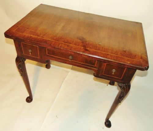 Irish George II Veneered Walnut Lowboy Circa 1750