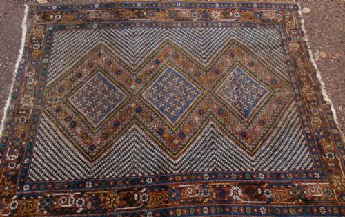 Antiques Persian Quasquai Rug Circa 1900