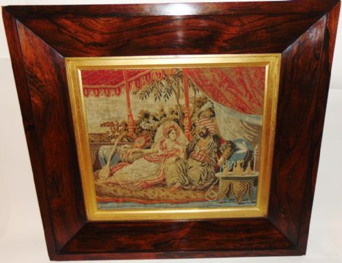 Victorian Needlework Picture Circa 1850